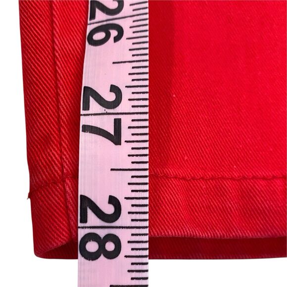 Ruff Hewn Denim Jeans NWOT Womens 29x28 TOMATO RED Cotton High Rise 13" Vtg USA - Picture 6 of 11